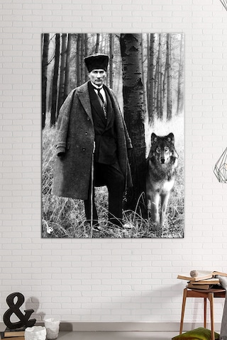 Atatürk Mustafa Kemal  Kanvas Tablo Okullara İşyerlerine Uygun  (8 Farklı Ölçü) 60 x 40