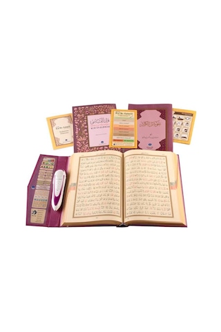 Kuran Okuyan Kalem Seti (Lila, Orta Boy, Karton Kutulu)