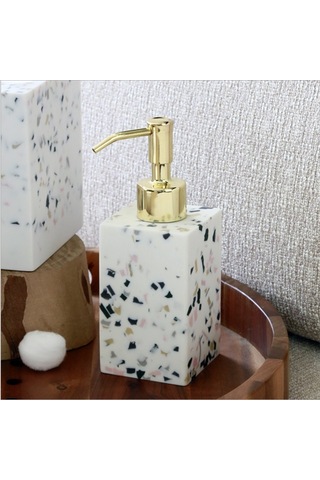 200ml El Yıkama Sıvısı Şişesi Terrazzo Desen Banyo Malzemeleri Losyon Şişesi Sabun Şişesi Taşınabilir Sabunluklar