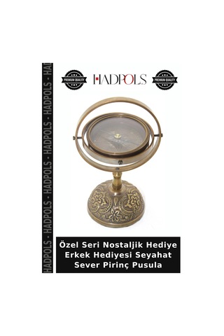 Özel Seri Nostaljik Hediye Erkek Hediyesi Seyahat Sever Pirinç Pusula