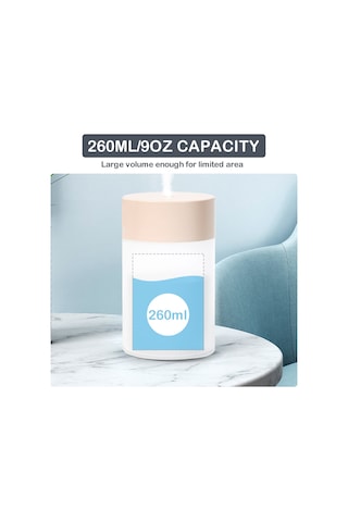 Yifomall Ev Ve Araç Kullanıma Uygun Usb Nemlendirici Aromaterapi Makinesi - Renkli Işık Ve Otomatik Kapanma Özelliği + 10 Adet Pamuk Sapı Pembe