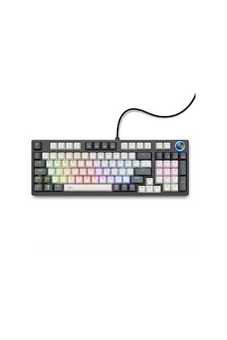 Gameagle Strike Plus Double Shot Type-c Kablolu Rgb Mekanik Oyuncu Klavyesi Mavi Switch Knob Kontrollü Ses Ayarı Türkçe Q Numpadli Mekanik Örgü Kablolu Rgb Gaming Kablolu Klavye Gaming Keyboard