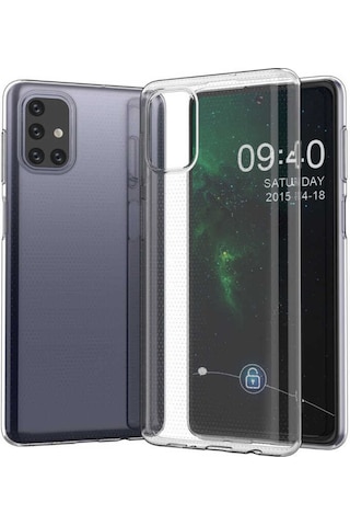 Galaxy M51 Kılıf Zore Süper Silikon Kapak Renksiz