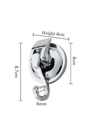 Adet Vantuzlu Kanca Seti, Ağır Hizmet Tipi Kancalar, Plastik Havlu Kancaları, Vantuzlu Duvar Kancaları, Mutfak/banyo İçin Krom Kancalar - Maksimum Yük 5 Kg Çok Renkli
