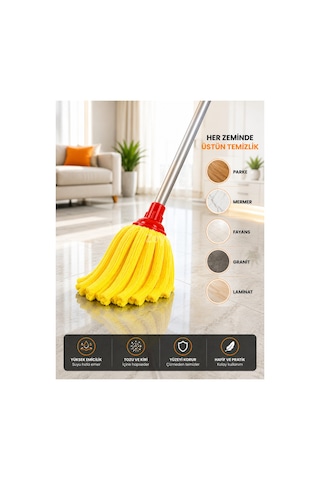 Mikrofiber Havlu Mop Yedek Paspas Ucu 115 Gr Yüksek Emici, Parke, Fayans Ve Mermer İçin Çok Renkli