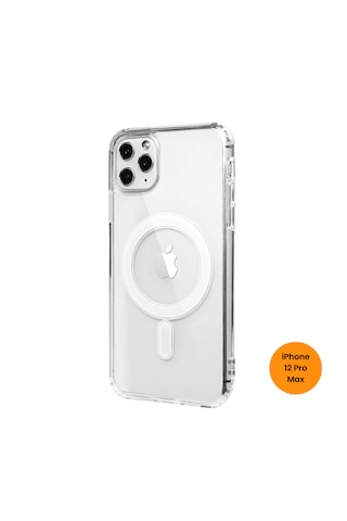 Teknoway Apple, Uyumlu iPhone 12 Pro Max Magshield Kılıf Şeffaf