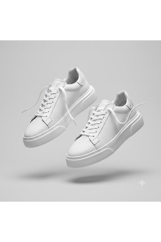 Kindep Sneakers İç Dışı Hakiki Deri Günlük Erkek Ayakkabı Beyaz