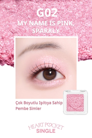 Peripera Heart Pocket Single G02 My Name İs Pink Sparkly G02