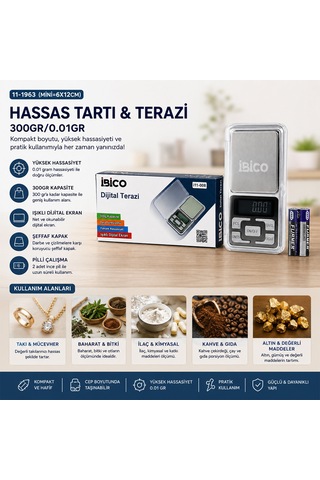 Mini Hassas Terazi 300g/0.01g Şeffaf Kapak