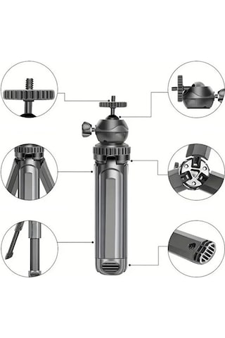 Bluetooth Kumandalı Masaüstü Mini Tripod / 360 Ayarlanabilir 32