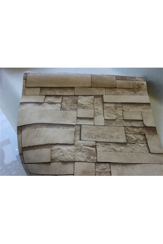 3 Boyutlu Taş Desenli Duvar Kağıdı (448511438)