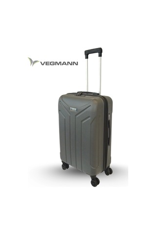 Vegmann Tartılı Scavel Antrasit Büyük Boy Valiz Antrasit