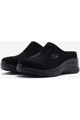 Skechers Fashion Fit Kadın Siyah Arkası Açık Spor Ayakkabı 12714tk Bbk Siyah