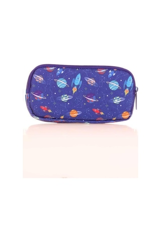 Kaukko Kids 3 Bölmeli Kalem Çantası Fast Astronaut Lacivert L8170