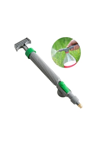 Xiyyadms Bahçe Ve Temizlik İçin Çok Amaçlı İçecek Şişesi Sprey Başlığı - 29cm Gri Balık Kılçığı Desenli