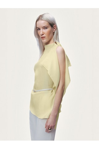 Nocturne Kemar Detaylı Asimetrik Bluz N26yn6228 Sarı