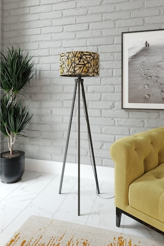 Tripod Üç Ayaklı Lambader Dekoratif Aydınlatma Tripod Lambader Şapka Rengi