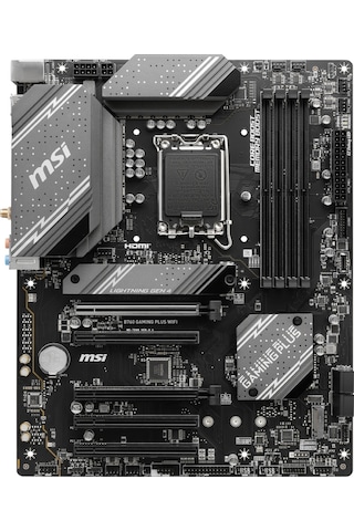 Msi B760 Gamıng Plus WİFİ Intel B760 6800 MHz DDR5 Soket 1700 Atx Anakart