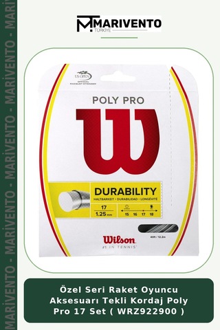 Özel Seri Raket Oyuncu Aksesuarı Tekli Kordaj Poly Pro 17 Set Wrz922900
