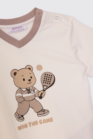 Panço Erkek Bebek Ayıcık Baskılı Ekru Tişört 2621bb05014 Krem
