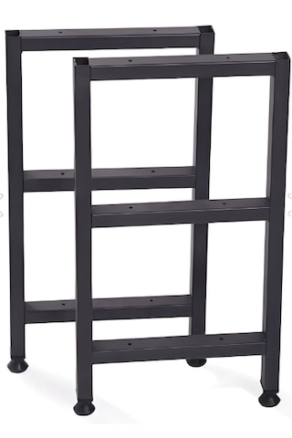 Metal Bank Sehpa Yan Sehpa Ayağı 2 Adet Ayak 42 Cm Mobilya Ayağı Siyah