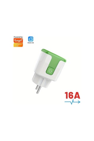 Xuweiwei Akıllı Wifi Soket Yeşil 16a 1 Adet Tuya Akıllı Alexa Google Home Uyumlu Ses Kontrol Zamanlayıcı Elektrik İstatistik 110v 240v Avrupa Fiş