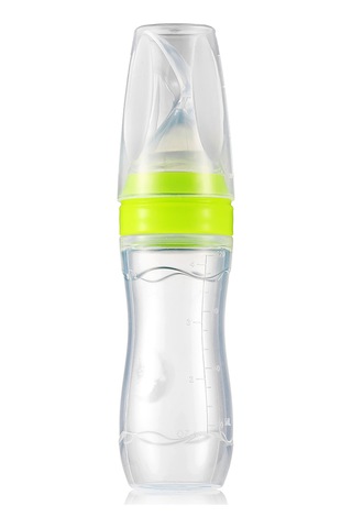 Xindoker Bebekler İçin 120ml Silikon Püre Şişesi - Kaşık Uçlu, Renk Seçenekli