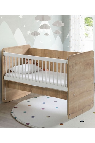 Babywhen Ahşap Başucu Beşiği 60 x 120 CM 97b89107123n1 Açık Kahverengi