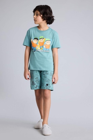 Defacto %100 Pamuklu Stumble Guys 2'li Pijama Takımı Erkek Çocuk G9087A826SM