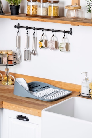 Tezgah Üstü Bulaşık Kurutmalığı - Gri Gri