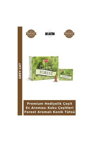 Premium Hediyelik Çeşit Ev Aroması Koku Çeşitleri Forest Aromalı Konik Tütsü