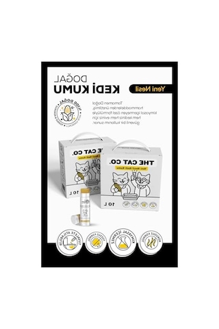 10 Litre Tozsuz Ve Kokusuz Kedi Kumu, Doğal Malzeme