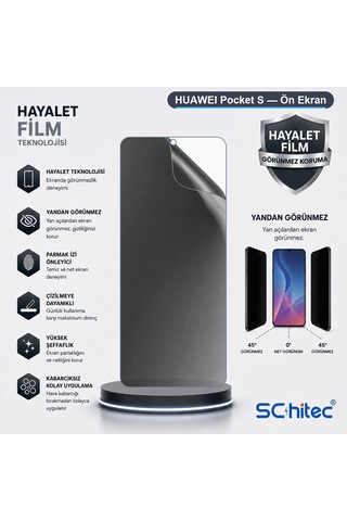Pocket S Uyumlu Ön Yüzey Hayalet Privacy Hidrojel Ekran Koruyucu 53796320