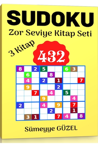 Sudoku Zor Seviye Kitap Seti 3 Kitap