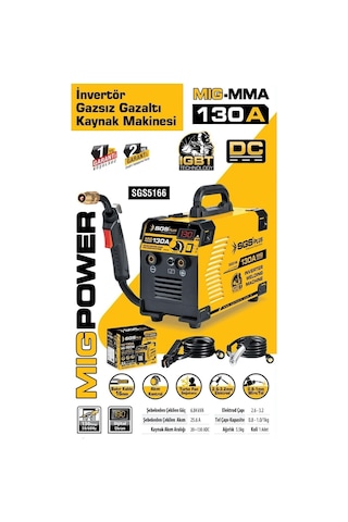 Sgs5166 - 130 Amper İnvertör Gazsız Gazaltı Kaynak Makinesi