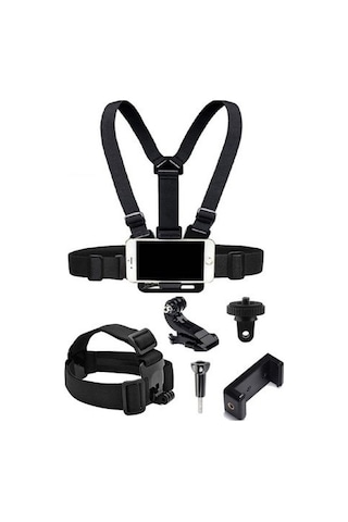 Outfire Aksiyon Kamerası ve Telefon ile Uyumlu Kafa ve Göğüs Bandı