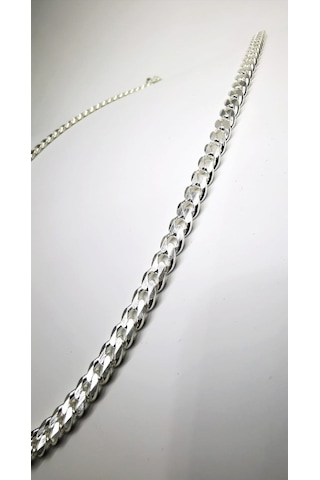 Omar Silver Erkek Gurmet 6,4 Mm Gümüş Kolye Zincir