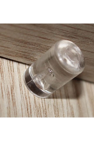 Raf Pimi Plastik Başlı Cam Tutucu Çivisi Mobilya Dolap Pimi Şeffaf 25 Adet