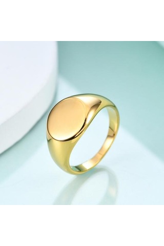 Retro Yüzük Saf Renk Cilalı Titanyum Çelik Yuvarlak Yüzey Basit Stil Çok Siyah