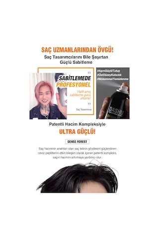 Anında Etkili Ultra Güçlü Saç Sabitleyici Sprey Dashu For Men Bamboo Forest Monster Hard Spray