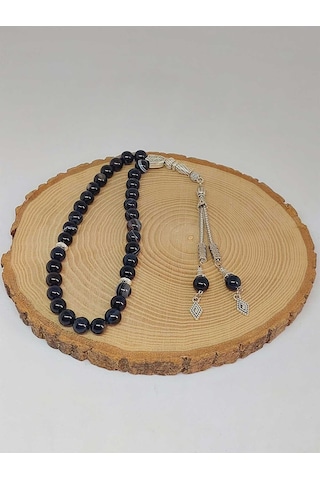 Akik Taşı Tesbih 33lük 8mm 51330 Siyah
