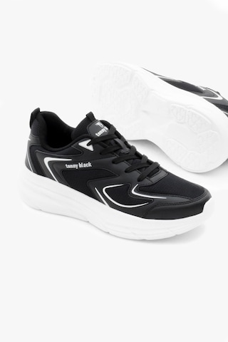 Tonny Black Nefes Alabilen Kumaş Faylon Taban Bağcıklı Unisex Siyah Beyaz Spor Ayakkabı Tbals015 Siyah Beyaz