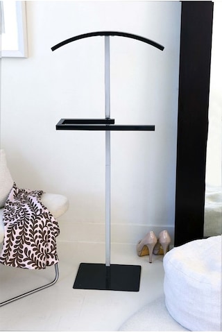 Polla Gümüş & Siyah Metal Dilsiz Uşak 45x26x115 Cm Diğer