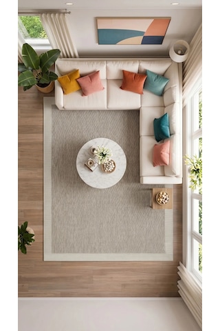 Kreasyon Halı Vellura Ve003 Kahve Bej Makine Halısı
