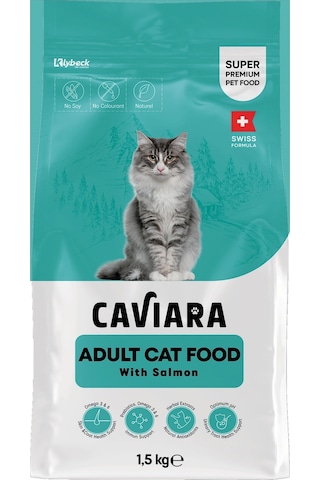 Caviara Somonlu Yetişkin Kedi Maması 1,5 Kg Caviara Somonlu Yetişkin Kedi Maması 1,5 Kg