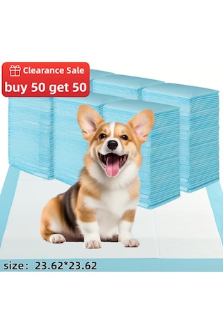 Hızlı Varış 50 Al 50 Bedava Yükseltilmiş Ve Kalınlaştırılmış Yüksek Kaliteli Süper Emici Köpek İdrar Pedi - Orta/büyük Köpekler İçin Uygun, Kamp/ev