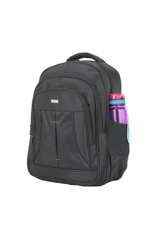 Case Club 2114 Büyük Laptop Sırt Çantası 17 İnç Kılıf Hediyeli Günlük Okul Sırt Çantası Siyah