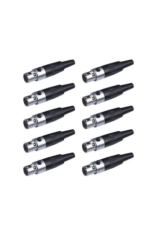 Losen La1069-4 Mini Xlr 4-pin Erkek Konnektör 10 Lu Paket