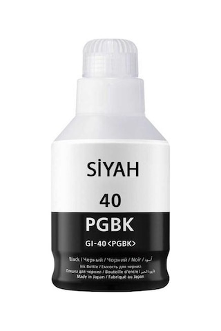 Uyumlu İnk For Canon Gı40 Siyah Şişe Mürekkep 170ml