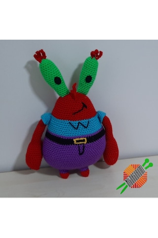 Amigurumi Oyuncak Bay Yengeç Sunger Bob Arkadaşları 35 CM